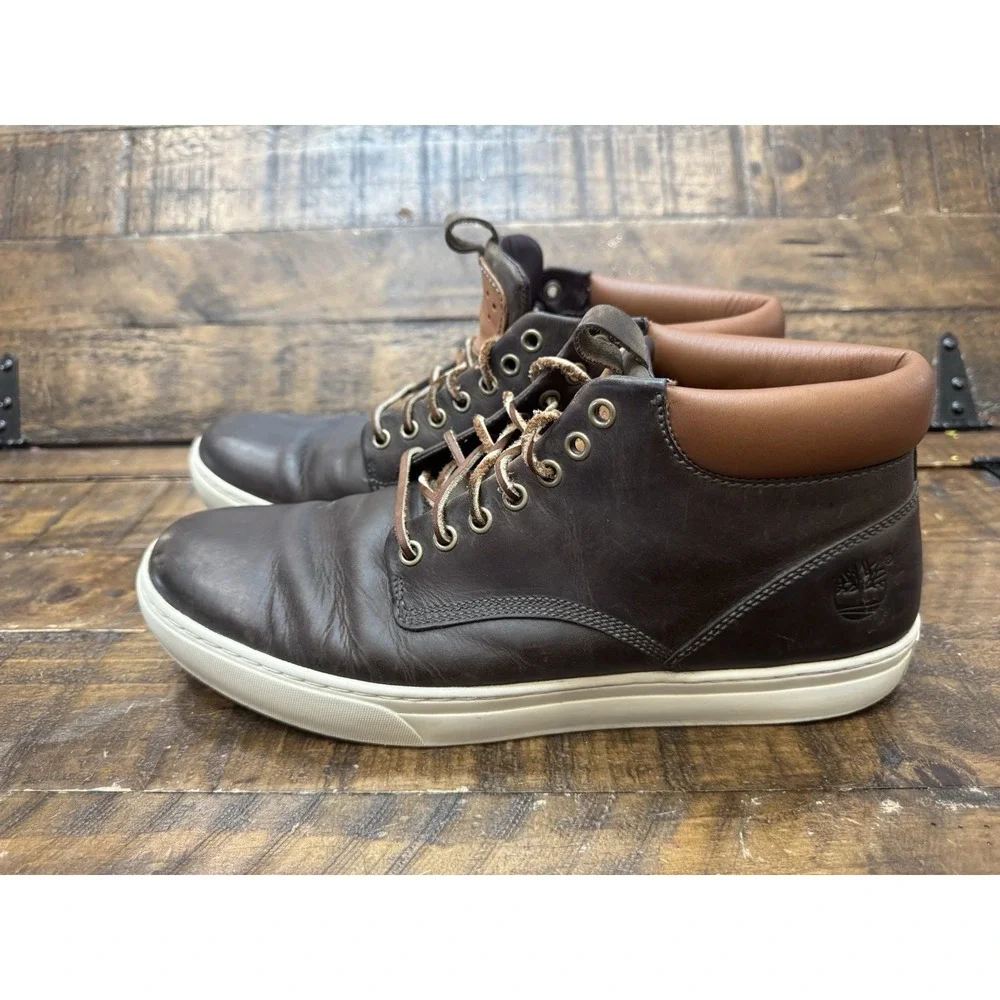 Men's Timberland Adventure 2.0 Cupsole Chukka Boot Brown Leather A1JPX Size 12